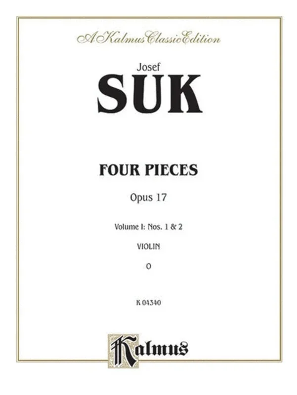 Pieces 4 Book 1 Op 17 Nos 1 And 2 Violin Piano Book
