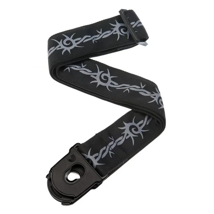Planet Waves Planet Lock Guitar Strap, Barbed Wire