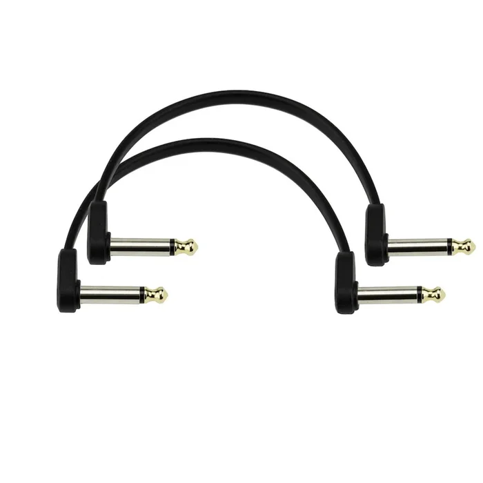 PLANET WAVES PWFPRR206OS 6 ” Offset Right Angle Flat Patch Cable, 2 Pack