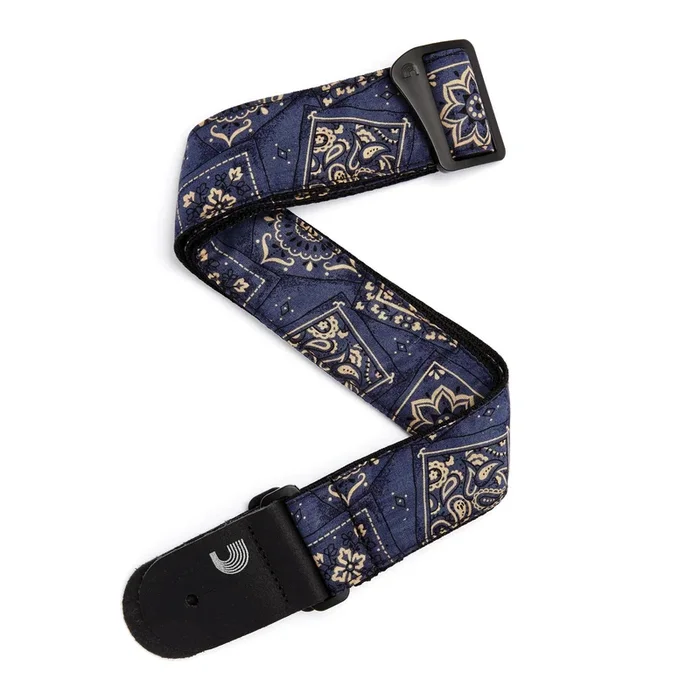 Planet Waves Woven Guitar Strap, Bandana Blue