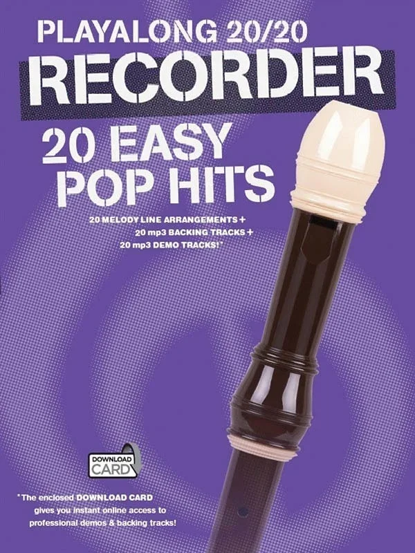 Playalong 20/20 Recorder 20 Easy Pop Hits (Softcover Book/Online Audio) Book