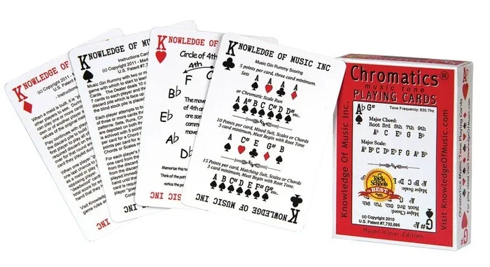 Playing Cards Chromatics Music Knowledge Single Book