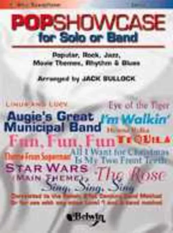 Pop Showcase Solo Or Band Alto Sax Book