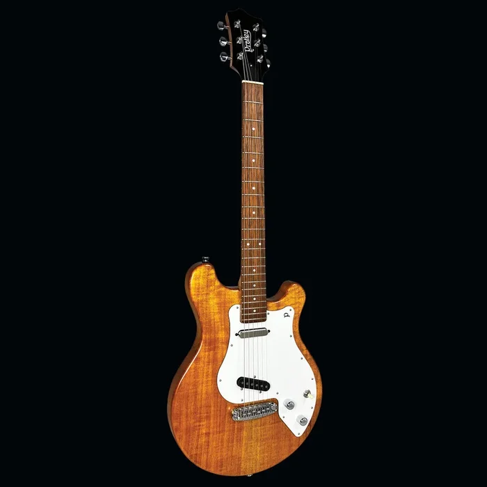 Pratley AP11 Double Cut Solid Body Electric Single Coil Natural Amber