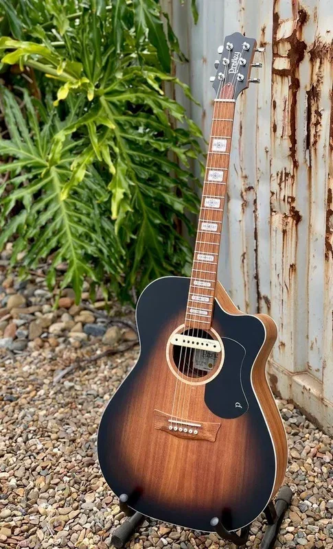 Pratley Ash Grunwald Signature OM Cutaway Blackwood Vintage Burst Guitar