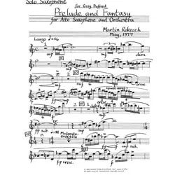 Prelude & Fantasy – Alto Saxophone and Orchestra