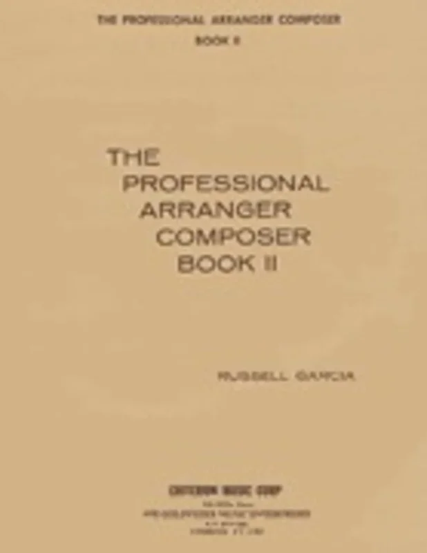 Professional Arranger Composer Book 2/CD Book