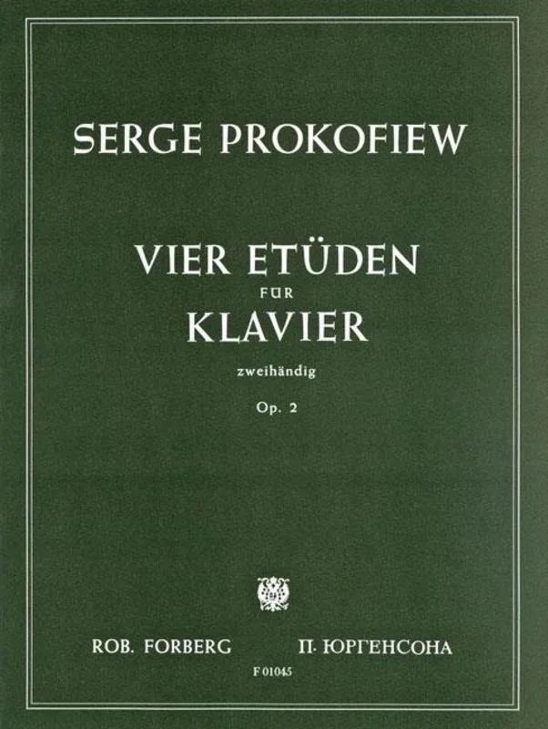 Prokofieff – 4 Etudes Op 2 Piano (Softcover Book)