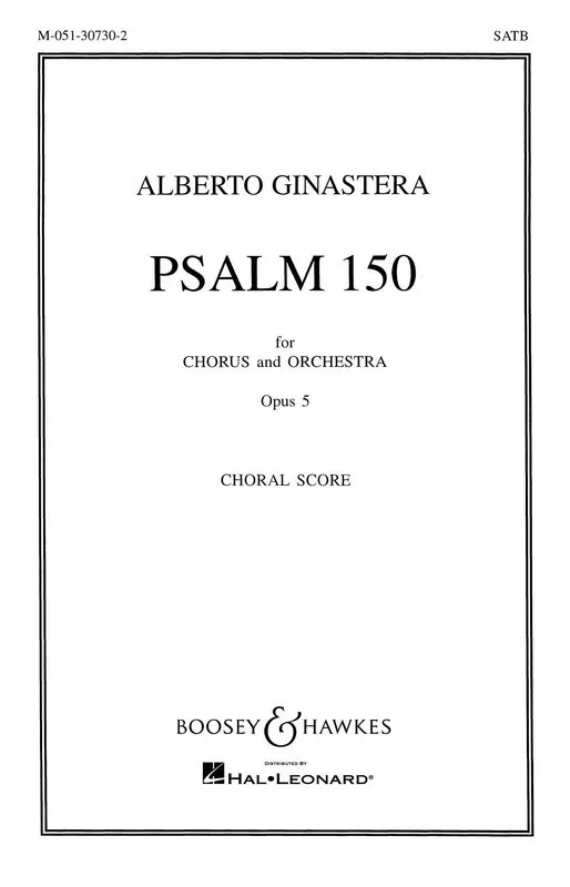 Psm 150 Cho/Orch Op5 Book