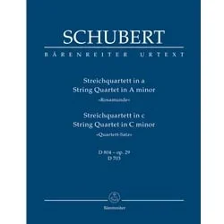 Quartets in A minor Op. 29 and C minor D 703 – Study Score