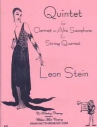 Quintet – Alto Saxophone and String Quartet – Score and Parts