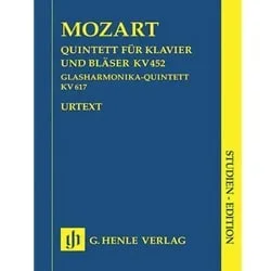Quintet for Piano and Winds, K. 452 and Adagio and Allegro, K. 617 (Glass Harmonica) – Study Score