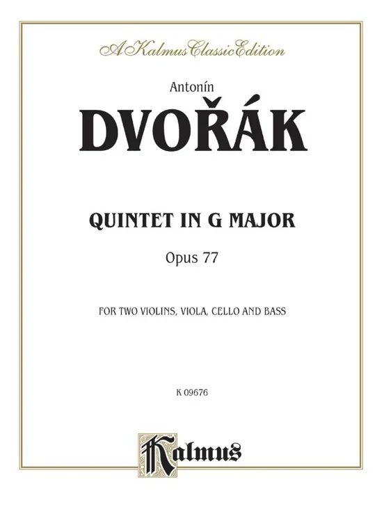 Quintet G Op 77 Piano