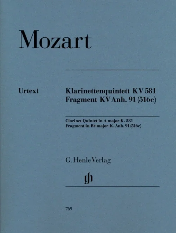 Quintet K581 A Clarinet And Strings Parts (Set Of Parts) Book
