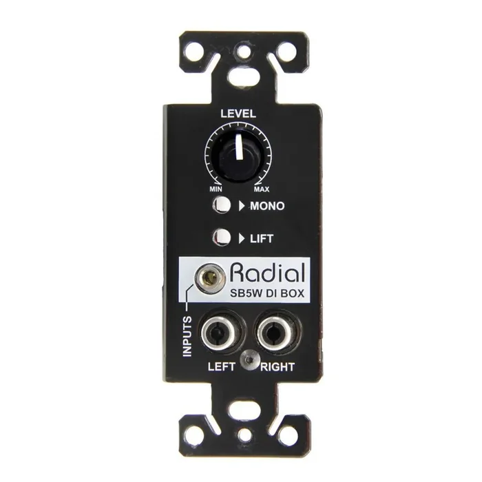 Radial SB5W – Wall-mount stereo DI passive fits in single gang receptacle
