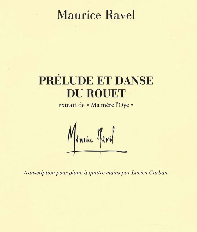 Ravel: Prélude et Danse du Rouet (arr. for piano 4-hands)