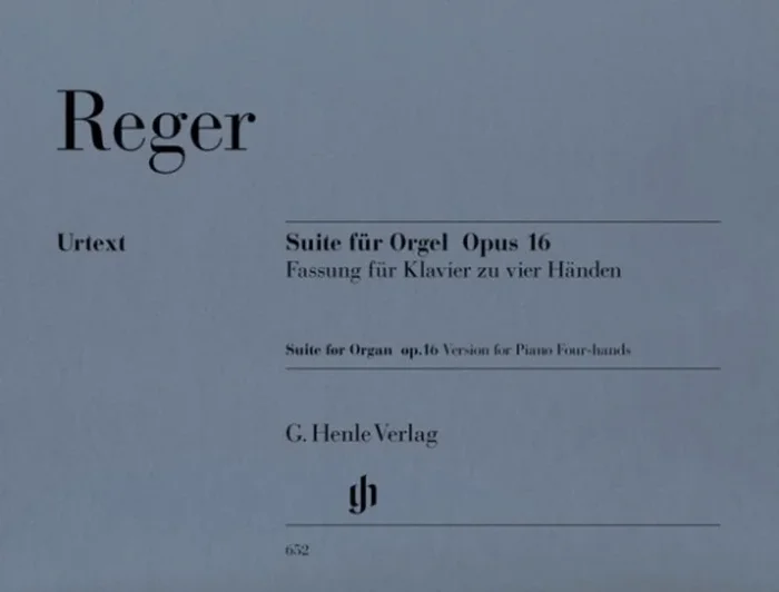 Reger: Suite in E Minor for Organ Op 16 for 1 Piano 4 Hands