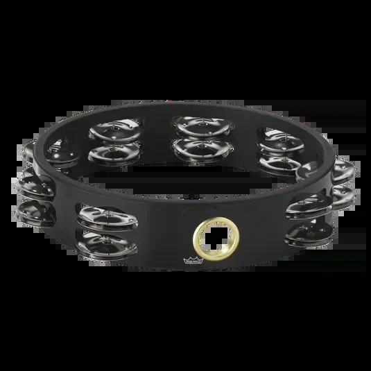 Remo 8 Inch Tambourine with 16 Jingles, Quadura Black