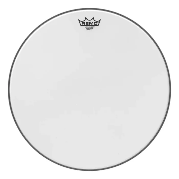 Remo Ambassador White Suede Drumhead 18″