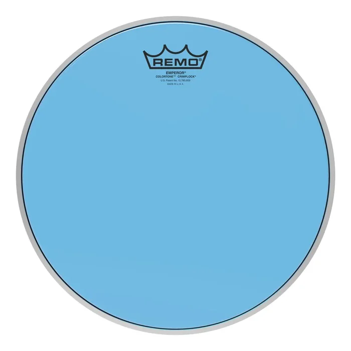 Remo Emperor Colortone Crimplock Blue Tenor Drumhead 12″
