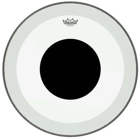 Remo Powerstroke 3 Clear 24” w/ Black Dot Bass Drumhead