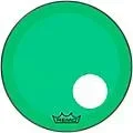 Remo Powerstroke P3 Colortone Green Resonant Bass Drum Head With 5″ Offset Hole 20 in.