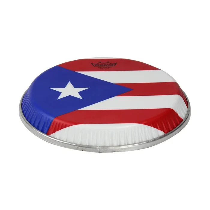 Remo Symmetry Skyndeep Conga Drumhead – Puerto Rican Flag Graphic 9.75″