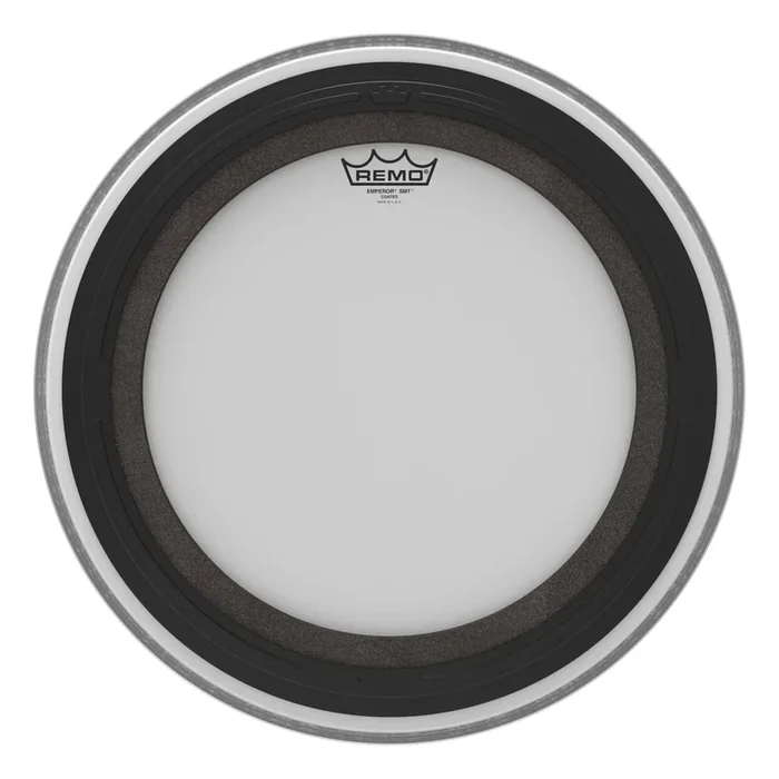 REMO White Coated Emperor SMT Coated Bass Drum Head, 18″