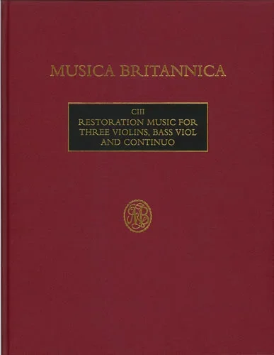 Restoration Music for 3 Violins, Bass Viol and continuo