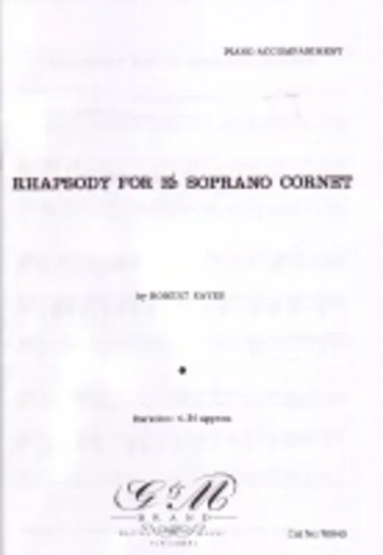 Rhapsody Soprano Cornet E Flat/Piano Book