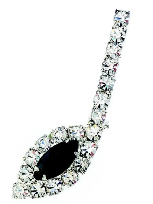 Rhinestone Brooch Quarter Note