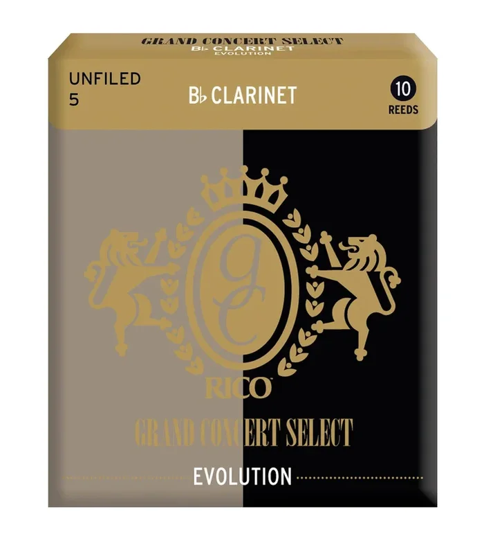 Rico Grand Concert Select Evolution Bb Clarinet Reeds, Strength 5.0, 10-pack