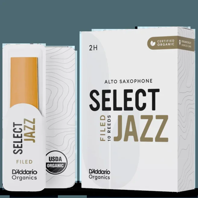 RICO JAZZ SELCT ORSF10ASX2H #2H Organic Filed Alto Saxophone Reeds, Box of 10