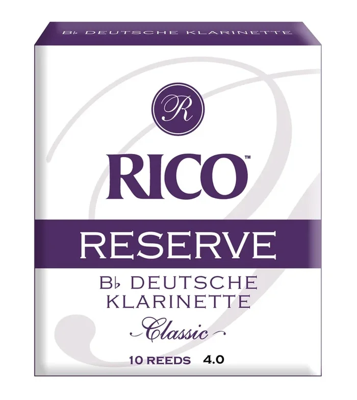 Rico Reserve Classic German Bb Clarinet Reeds, Strength 4.0, 10-pack