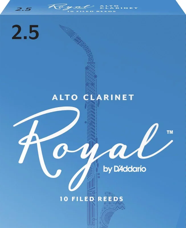 Rico Royal Alto Clarinet Reeds, Strength 2.5, 10-pack