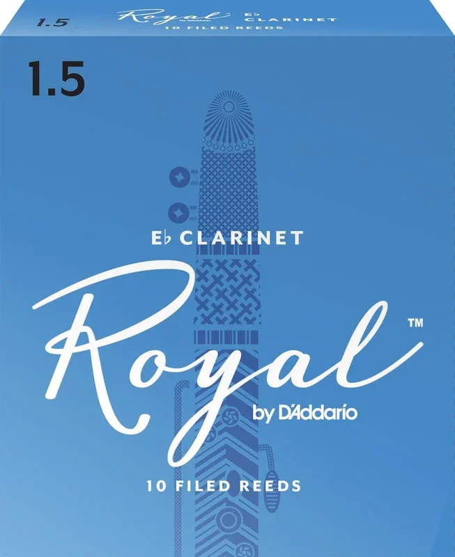 Rico Royal Eb Clarinet Reeds, Strength 1.5, 10-pack