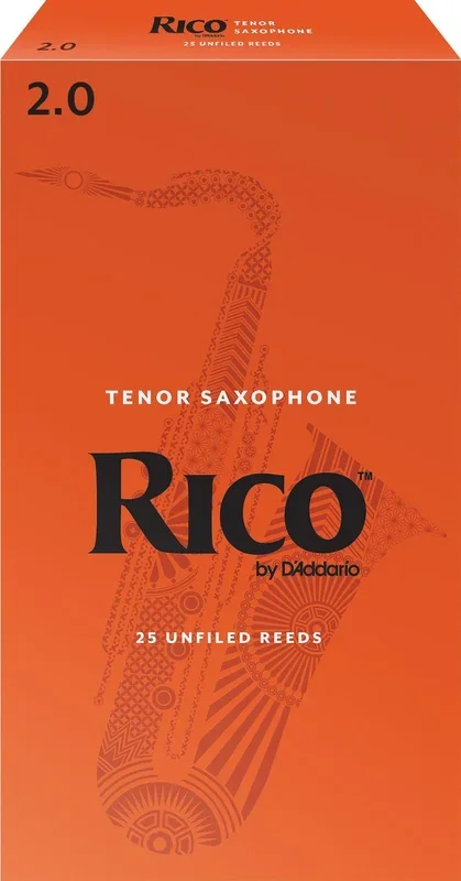 Rico Tenor Sax Reeds, Strength 2.0, 25-pack