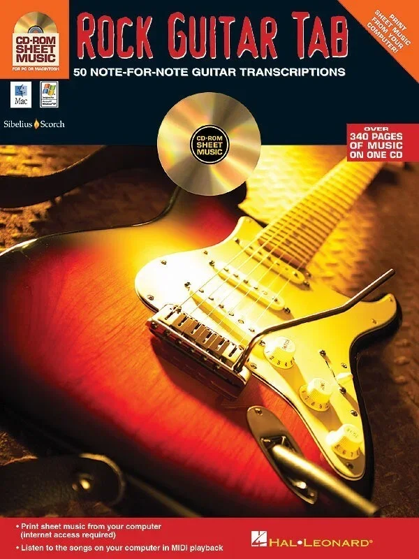 Rock Guitar TAB CD Rom Sheet Music (CD-Rom Only)