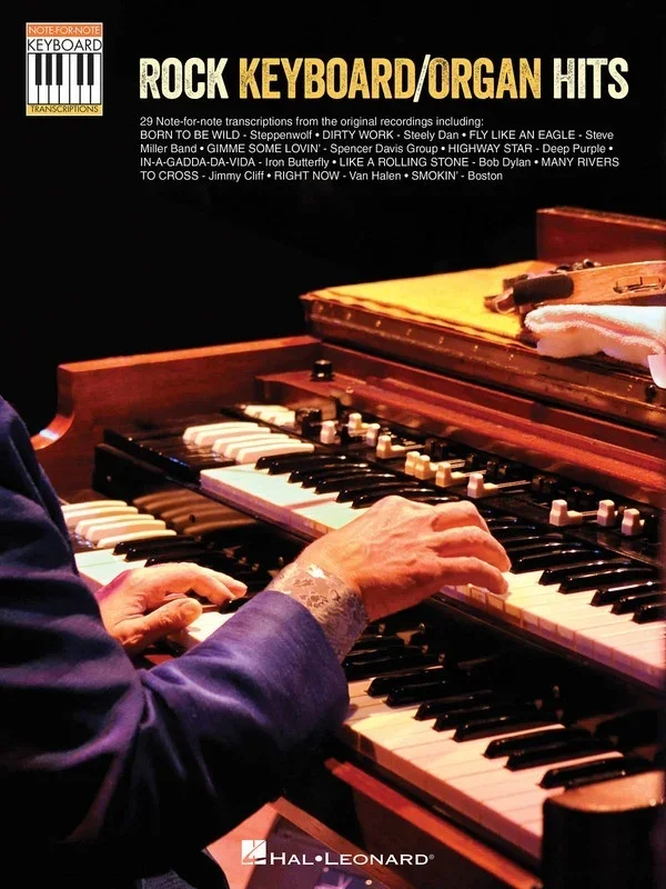 Rock Keyboard/Organ Hits Note For Note (Softcover Book)