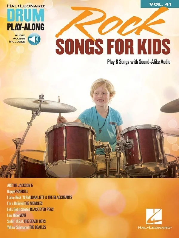 Rock Songs For Kids Drum Playalong V41 Book/Online Audio (Softcover Book/Online