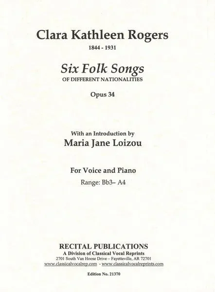 Rogers: Six Folk Songs, Op. 34