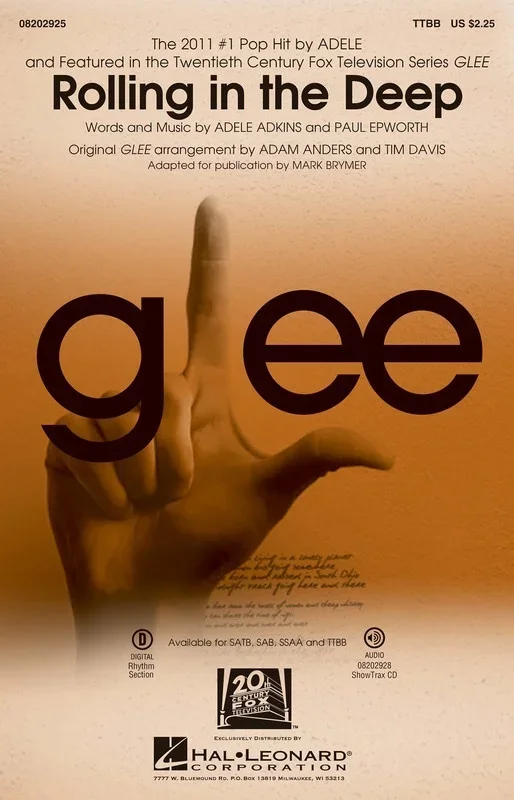 Rolling In The Deep From Glee TTBB (Octavo)