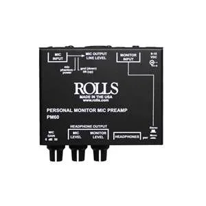 Rolls PM60 Personal Monitor Mic Preamp and Headphone Amplifier