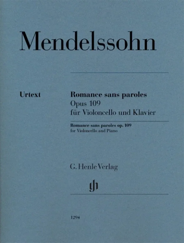 Romance Sans Paroles Op. 109 (Softcover Book)