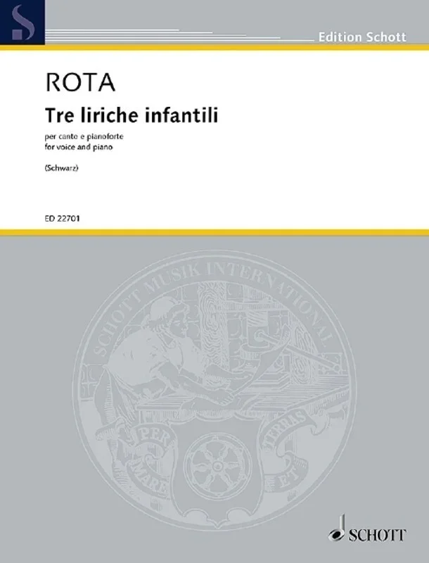 Rota – Three Childrens Songs Voice/Piano (Softcover Book)