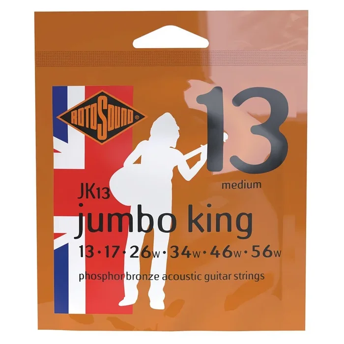 Rotosound JK13 Jumbo King Phosphor Bronze Acoustic Guitar Strings 13-56