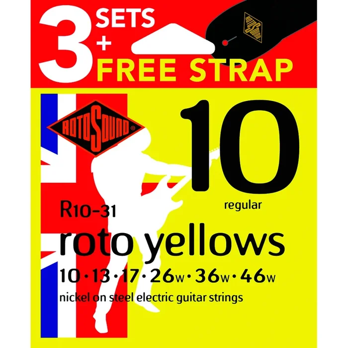 Rotosound R1031 Electric Value Pack Yellow 10’s