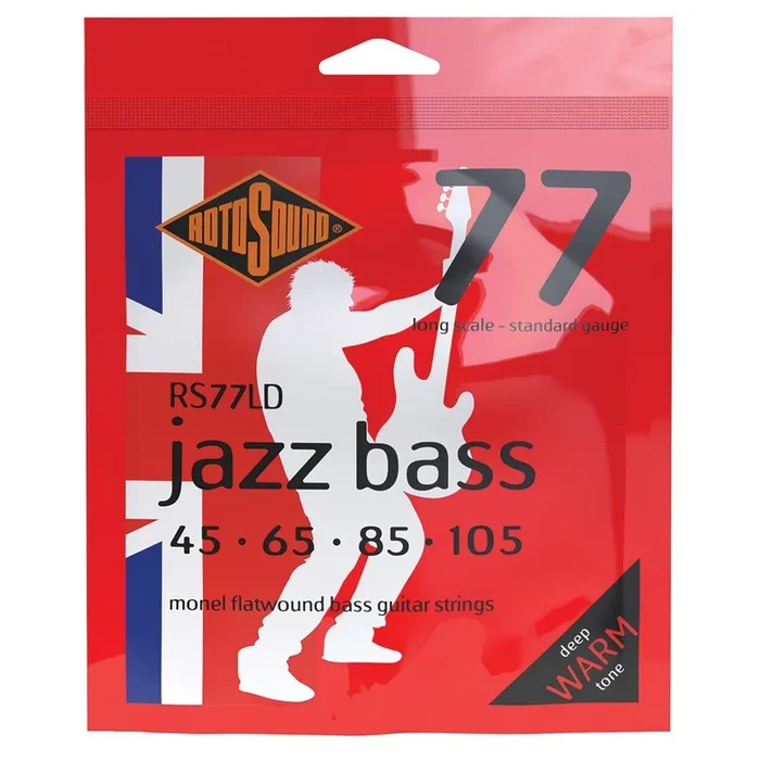 Rotosound RS77LD Jazz Bass Long Scale Monel Flatwound Strings 45-105
