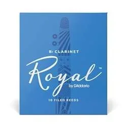 Royal by D’Addario Bb Clarinet Reeds – Strength 2.5, Box of 10