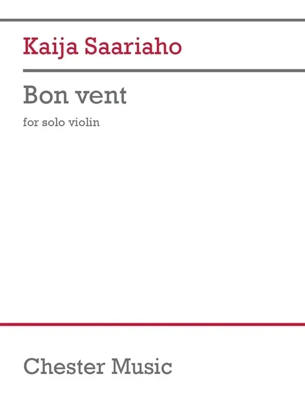 Saariaho – Bon Vent For Solo Violin Softcover Book (Violin)